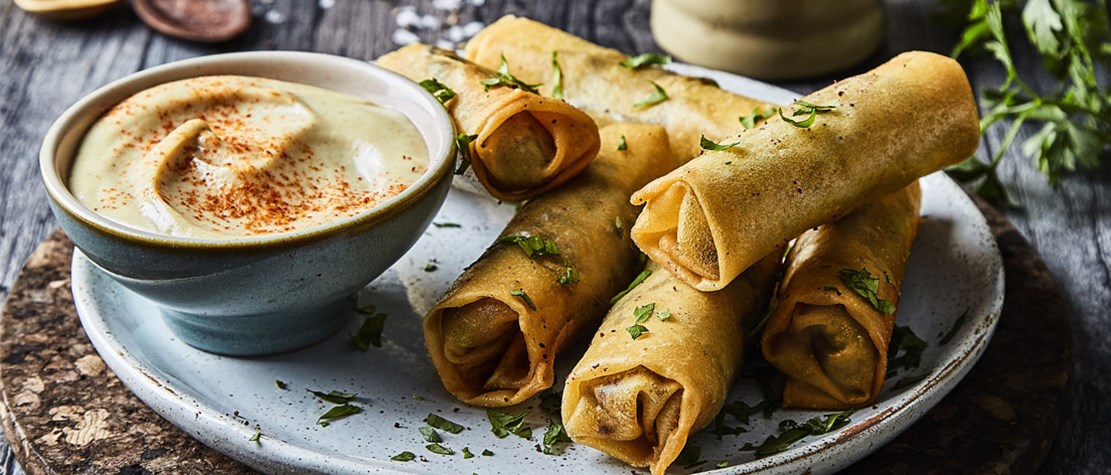 Beef Shawarma Spring Rolls